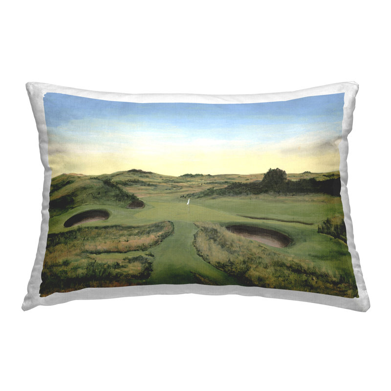 Design de coussin décoratif imprimé terrain de golf par Michael Willett