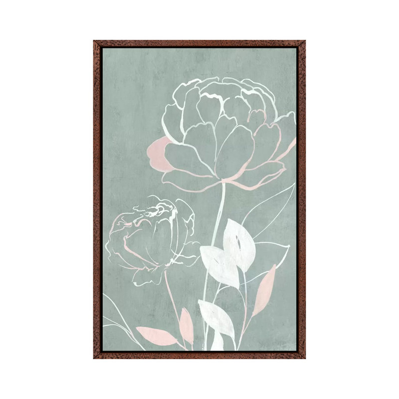 Roseland II by Isabelle Z - Print on Canvas, 66.04 cm H x 45.72 cm W, Classic Brown Wood Framed