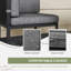Outsunny 4 Seater Rattan Cube Garden Furniture Set Cushions, Charcoal Grey