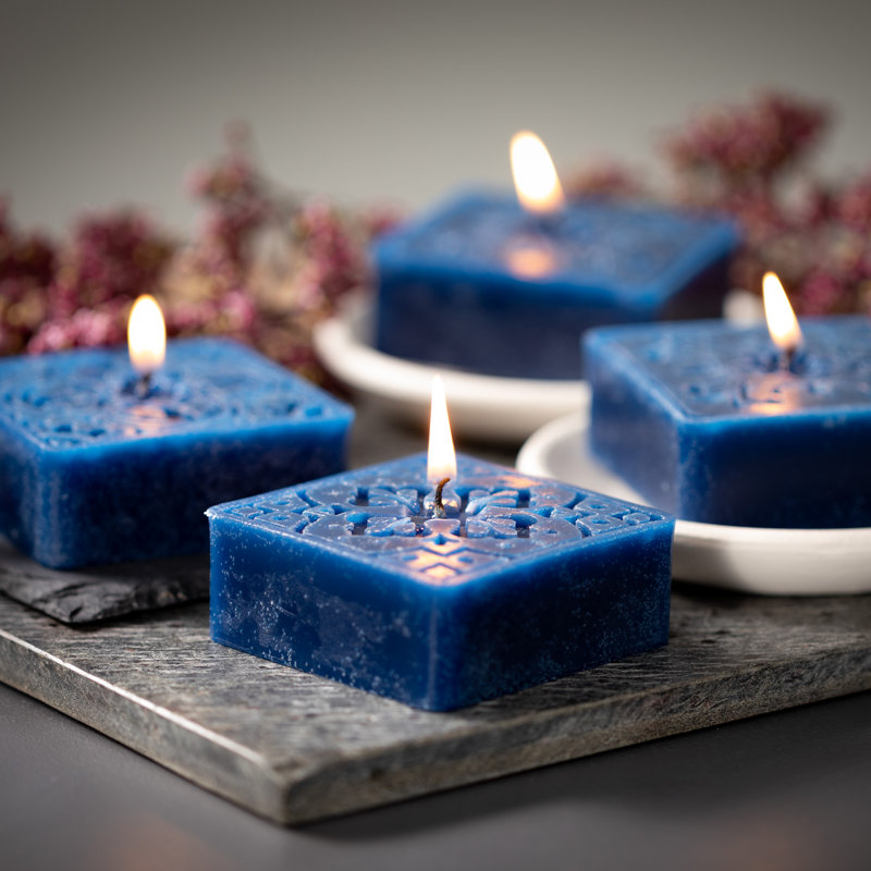 Bougie fantaisie non parfumée, Bleu