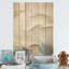 Vague blanche et bleue de style papercut I - art mural en bois vagues côtières sur bois de pin naturel-1766206600