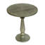 Table ajustée en bois et métal blanc