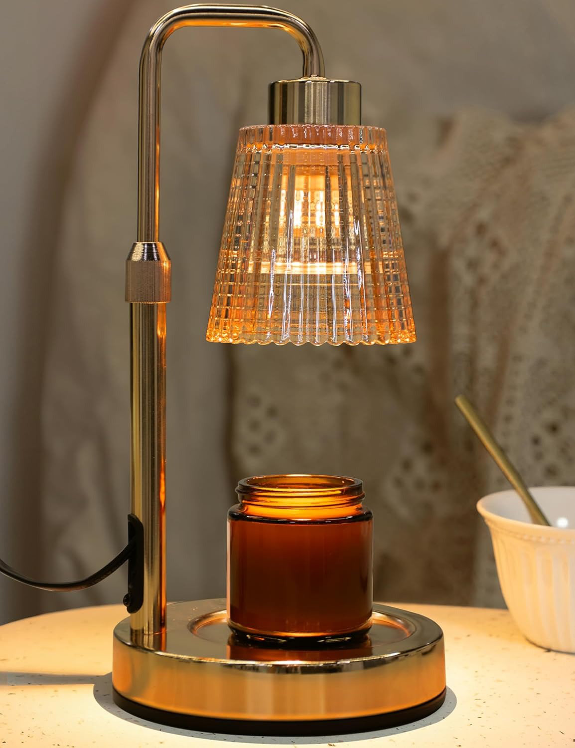 Gold Luna Candle Warmer Lamp main image 1
