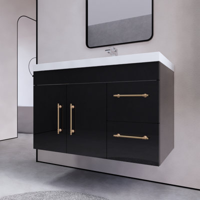 Blandon 35.43'' Single Bathroom Vanity with Acrylic Top