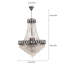 Luminaire suspendu en cristal 9 lumières