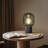 Bruce LED Table Lamp with Cement Base and Textured Glass Dome