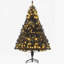 Arbre de Noël noir 6 pi de hauteur pré-éclairé-55133206