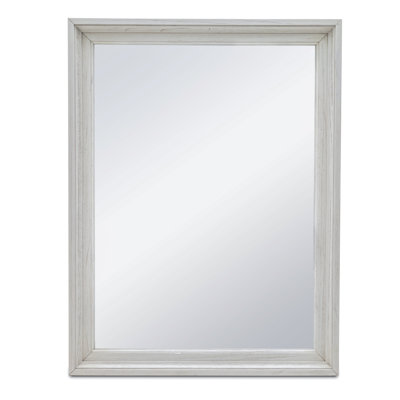 Deavian - Rectangular Dresser Mirror - Weathered White Finish