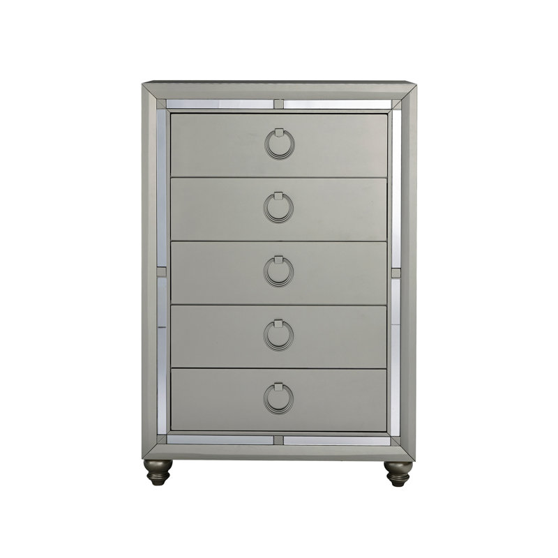 Commode argentée CHLOE GEMSTONE