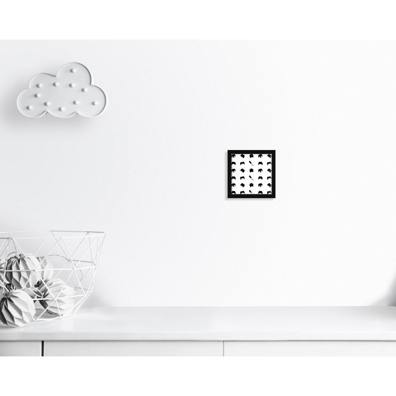 Imprimé papier à motif de joueur, H 9 po x l 9 po x P 1,19 po, Encadré de boîte noir