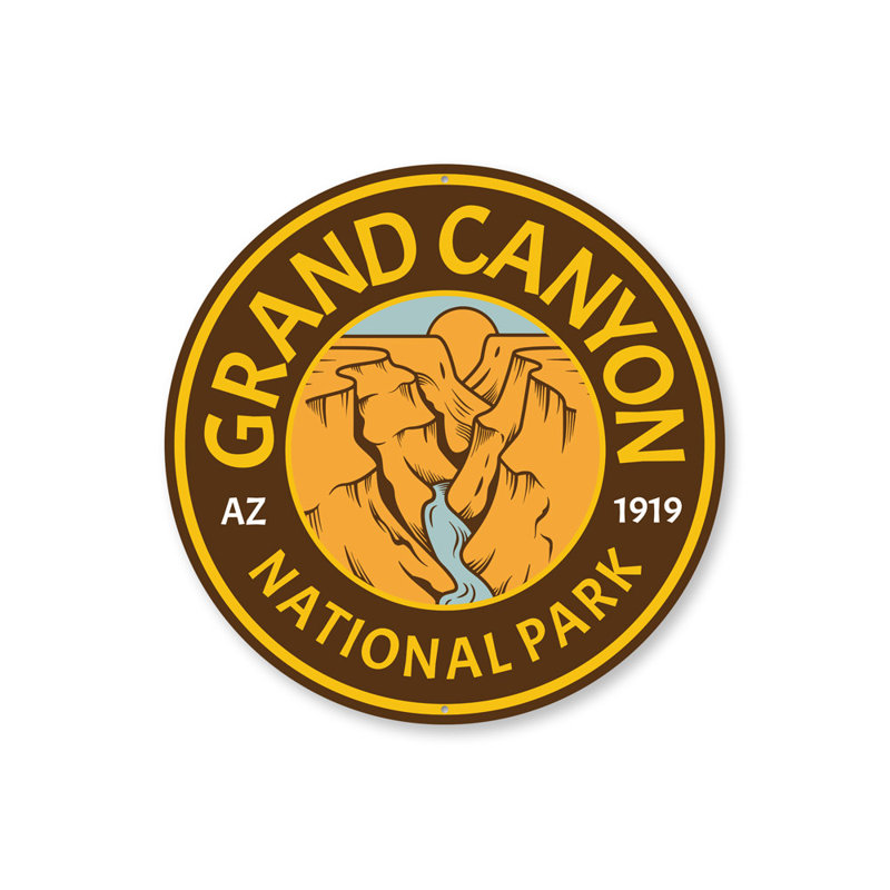 Plaque en aluminium «Grand Canyon Year», H 12 po x l 12 po x P 0,04 po