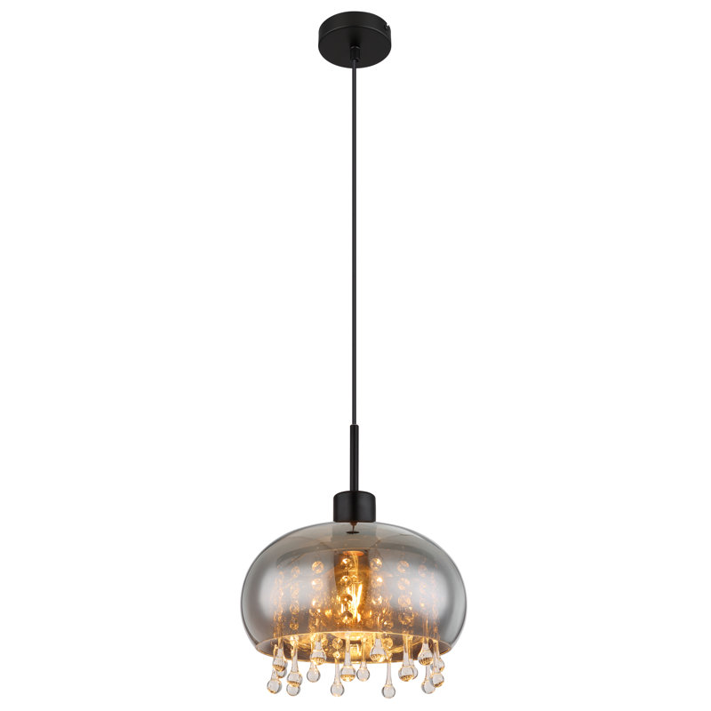 Abderrahman 1 - Light Matte Black Pendant, 46cm H x 21cm W