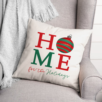 Home For Holidays Ornament Throw Pillow