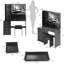 Meuble-lavabo de 41 po avec tabouret de chevet 41 po