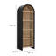 Evie Arched Narrow Bookcase Display Cabinet In Black-108298301