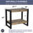 27.5'' Mango Wood End Table with Storage Shelf and Black Metal Frame