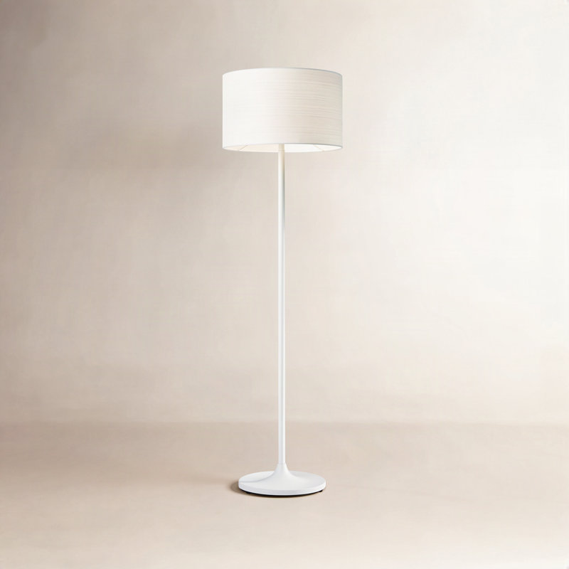 California 59.5'' Traditional Floor Lamp, White, White