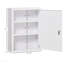 Armoire, pharmacie murale avec serrure, mur verrouillable en acier à 3 niveaux pour la salle de bain, cuisine avec 2 clés-1589266999