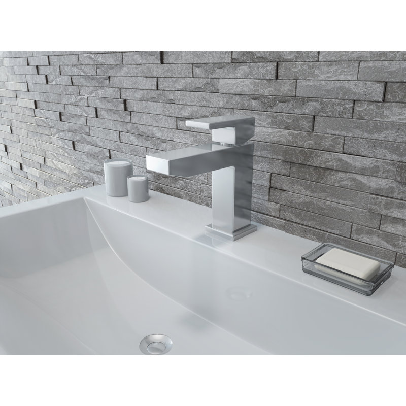 Mod Single-Hole Single-handle Bathroom Faucet with Drain Assembly, Polished Chrome