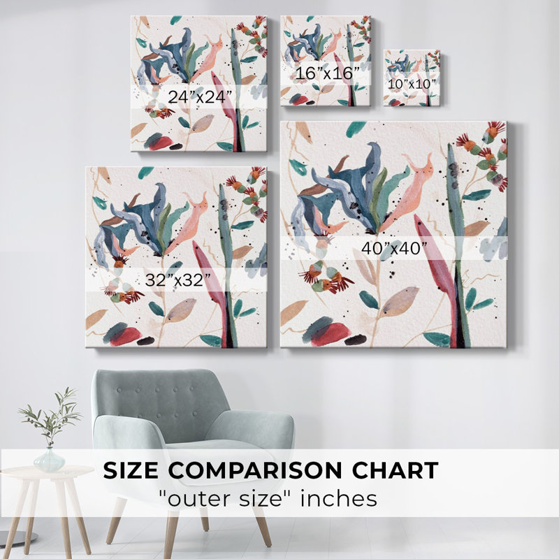 Composition florale contemporaine IV, H 8 po x l 8 po x P 1,5 po