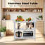 Kitchen Island with Stainless Steel Top-1454303614