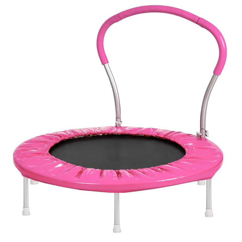 Trampoline pour enfant / tout-petit Novobey avec guidon, Rose