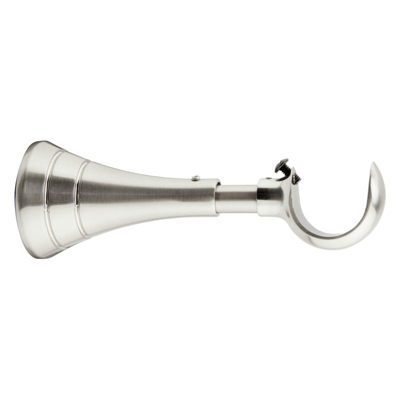 Ceda 2.8cm Single Curtain Pole, 2.80cm H x 120cm W x 2.80cm D, Stainless Steel
