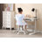 Tingley Kids 19.5'' Mermaid  Swivel Adjustable Height Kids Chair With 5 Wheels, Upholstered Velvet Activity Chair For Living Room, Stylish Kids Armchair-1165589148