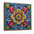 Toile avec cadre flottant brun