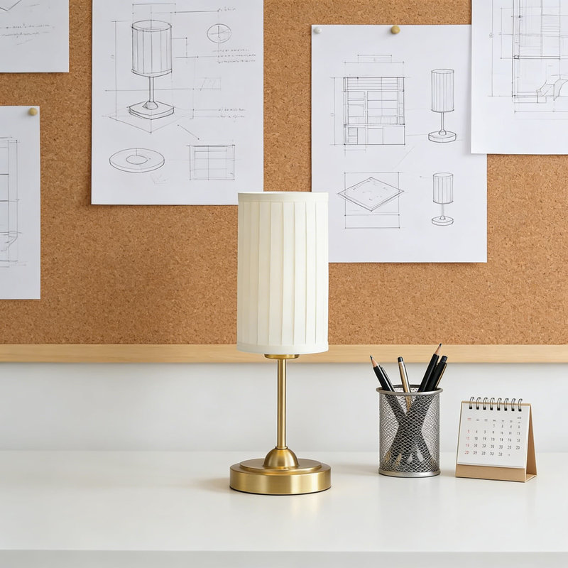 Lampe de table rechargeable sans fil avec abat-jour en tissu DEL - Lampe de bureau portable à contrôle tactile avec 3 niveaux de luminosité à intensité variable pour la chambre à coucher, le salon, le bureau et la veilleuse