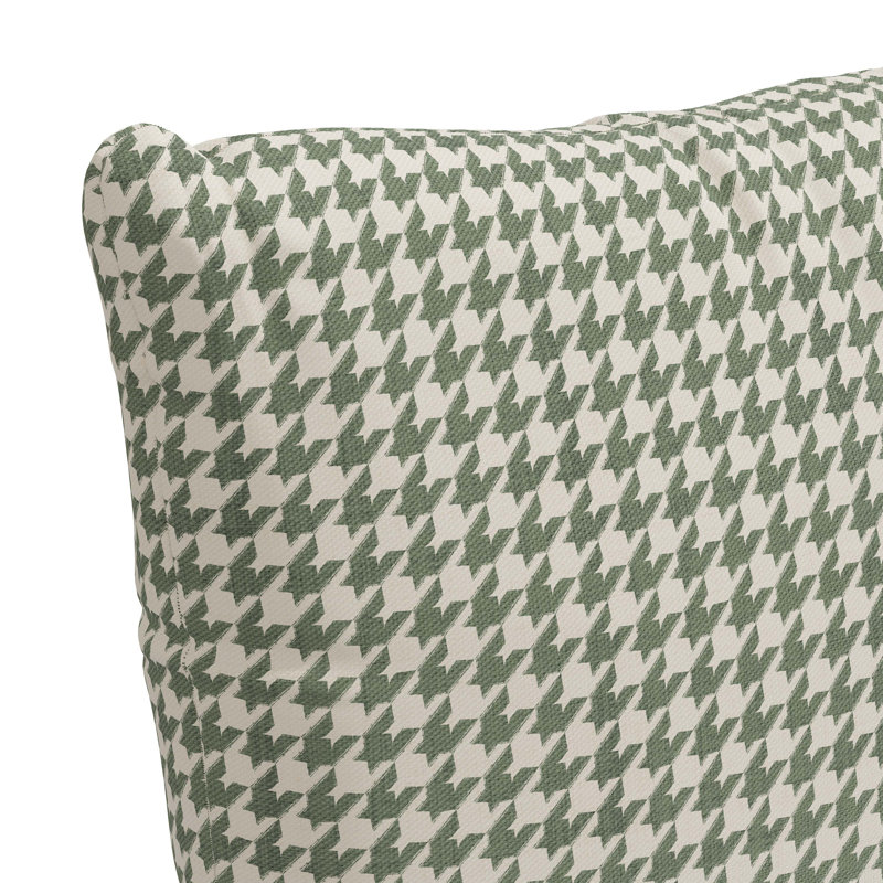 Housse de coussin en coton Arkins, Housse, 18 po x 18 po, Vert/blanc
