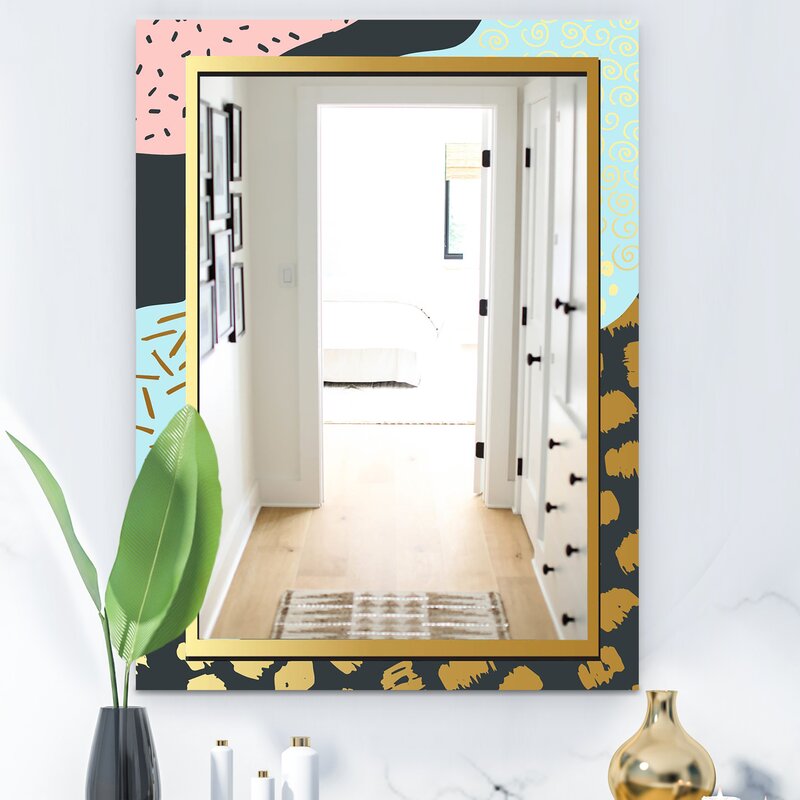 Playful Glam Accent Mirror - Contemporary Glam wall art