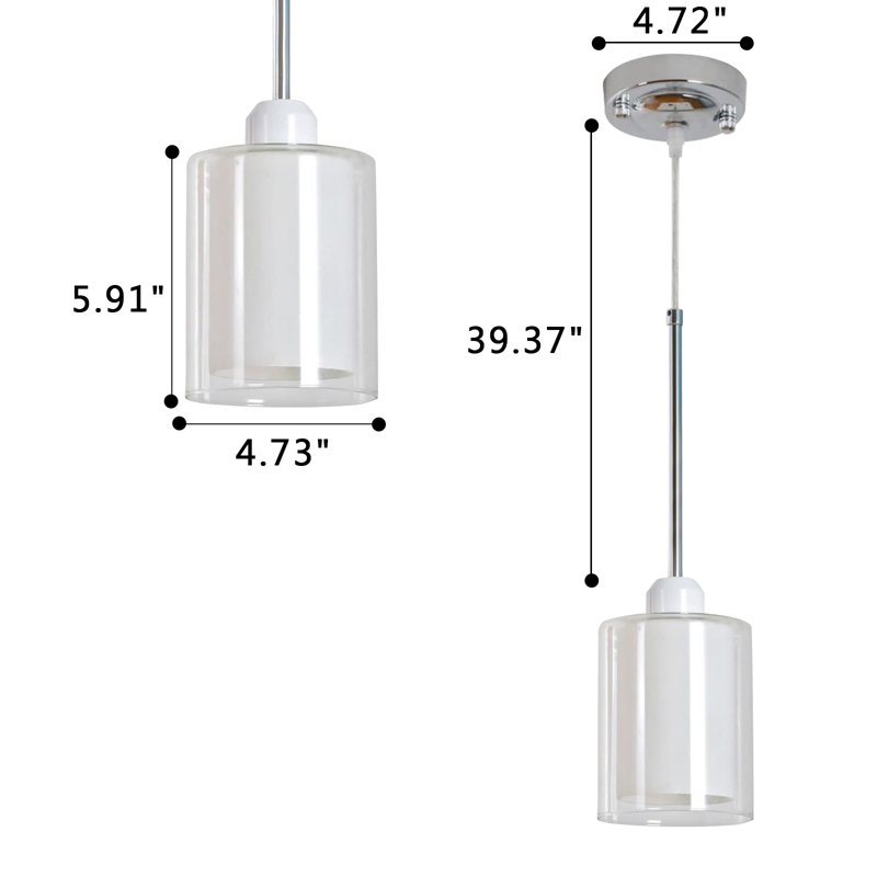 Bryler 1 - Light White/Chrome LED Single Pendant