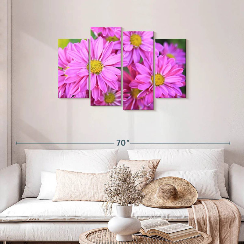 Jardin de fleurs roses Harnek, H 27 po x l 43 po