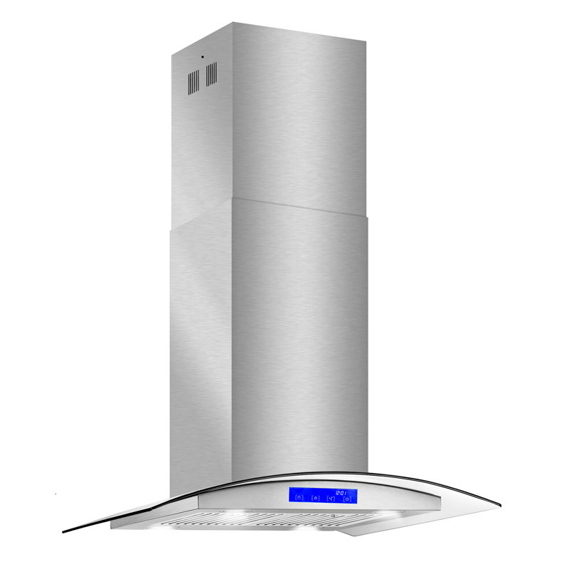 Hotte de cuisinière sans conduit Cosmo Lumin de 30 po, commandes tactiles, filtres permanents, éclairage DEL, acier inoxydable, 668ICS Series