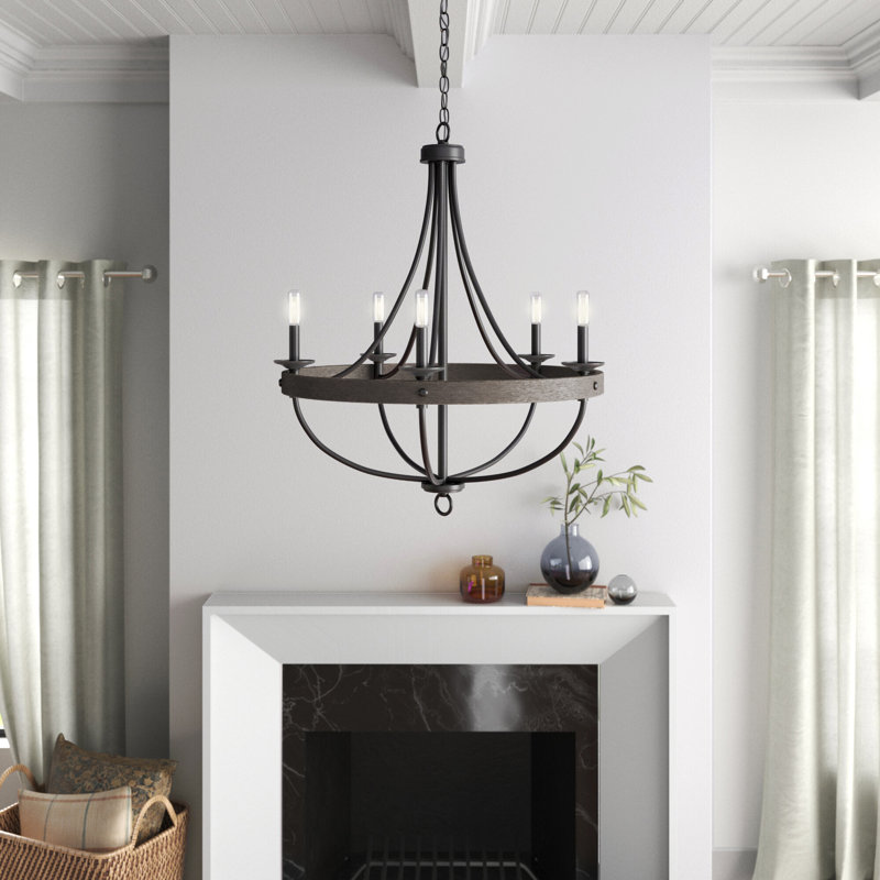 Lustre côtier à 5 lumières Kingsley, Graphite