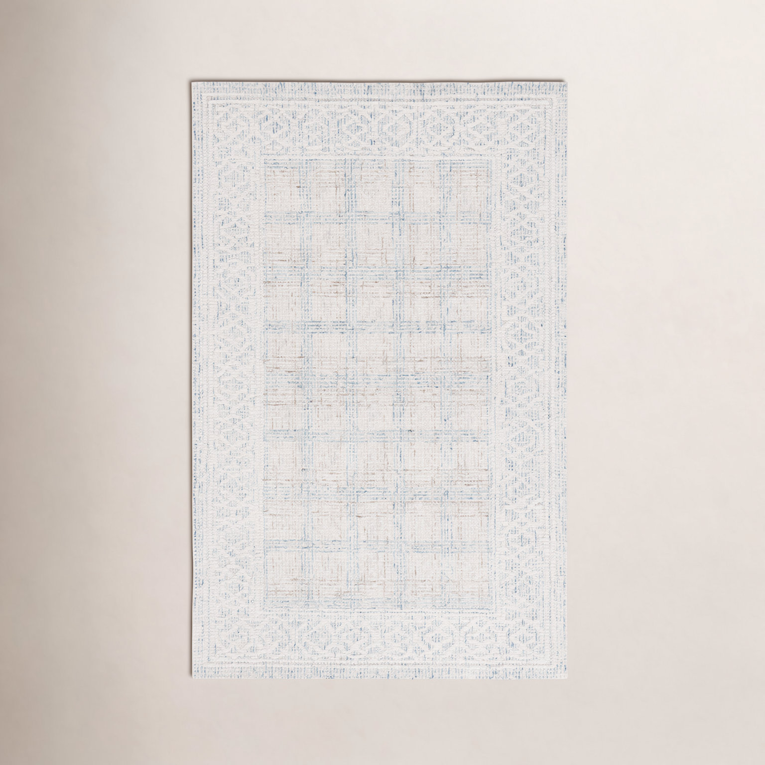 Hand-Tufted Geometric Wool Rug, Runner 2'3" x 9'
