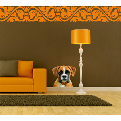 Décalcomanie murale Polygonal Dog Boxer