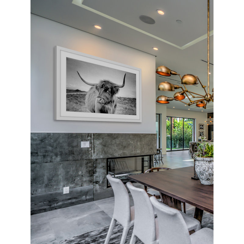 " Away From Herd " by Marmont Hill, 16" H x 24" W, White Framed