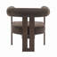 Fauteuil d'appoint rembourré à accoudoirs ronds