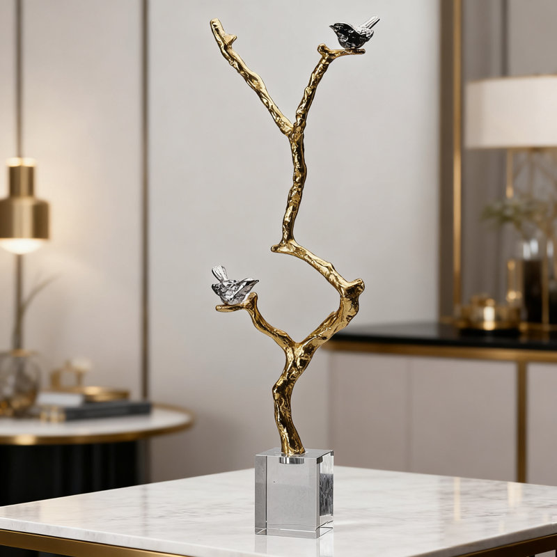 8x3x25" Atelier Branch Sculpture On Crystal Stand