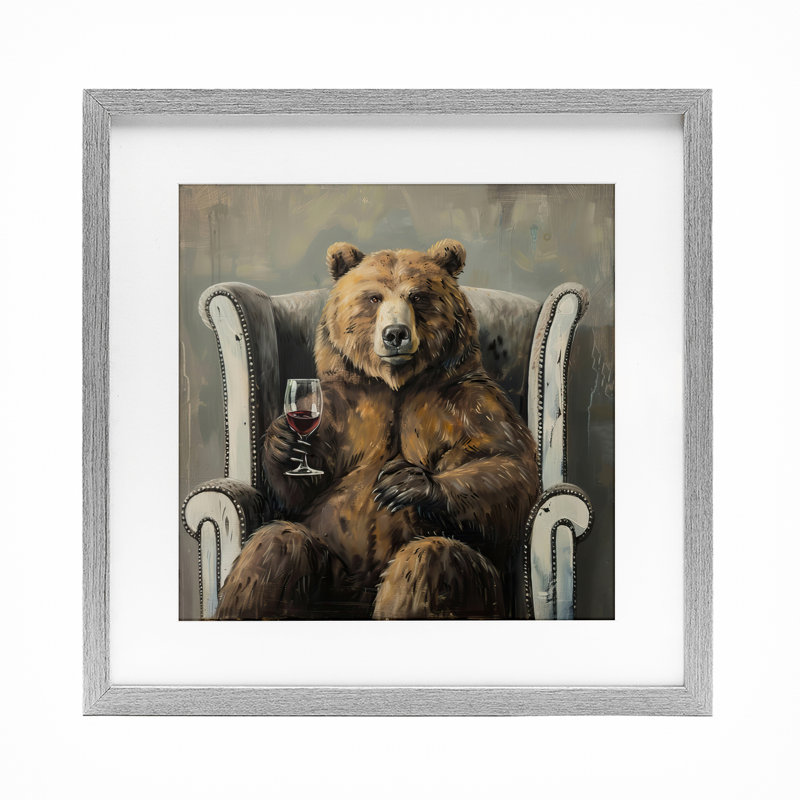 «It Was A Rough Day», reproduction sous verre encadrée, design par Tina LeCour, H 16 po x l 16 po, Cadre de ferme gris