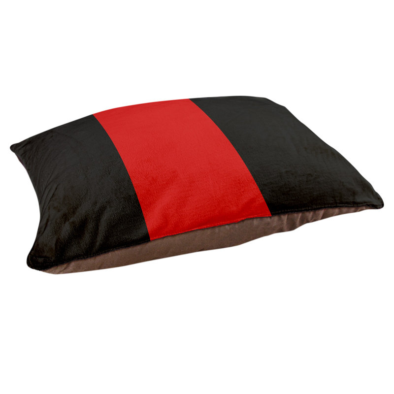Coussin Colorado, Moyen (l 28 po x P 18 po x H 6 po), Noir / rouge / noir