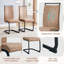 87" Wood Dining Table Set With PU Leather Upholstered Dining Chair-116617901-123060574