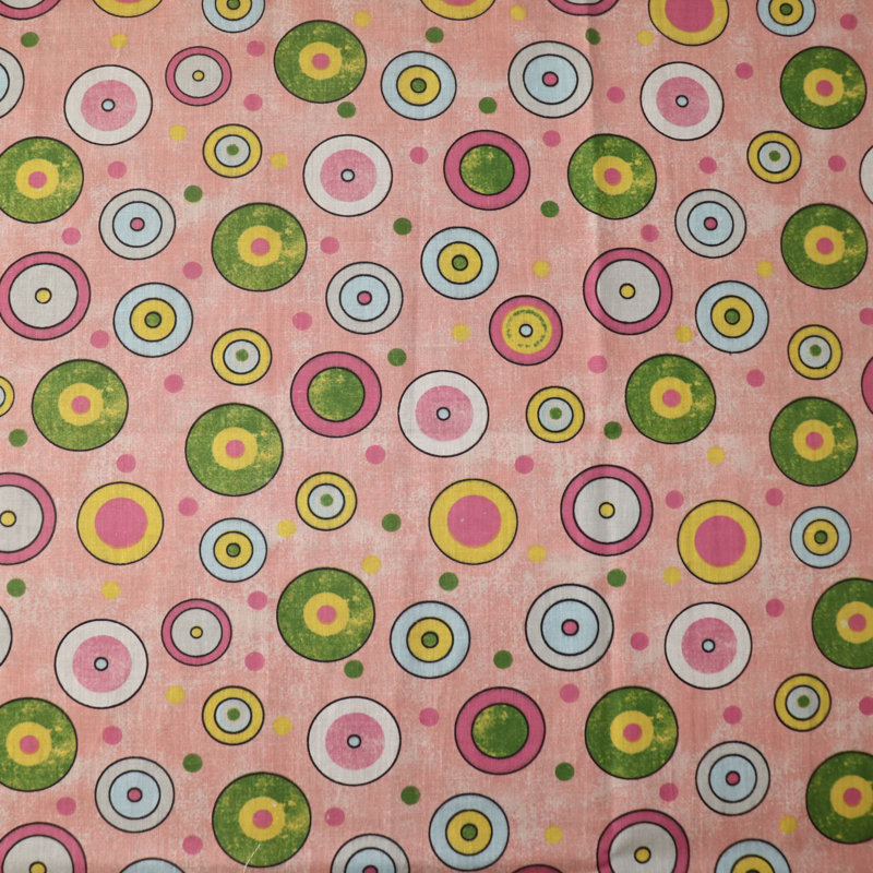 Nappes à imprimé cercles et pois, 48 po carré, Rose