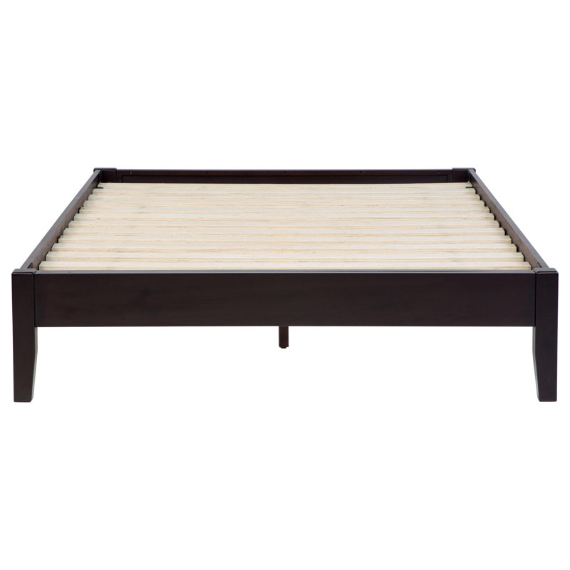 Lit plateforme Chelmsford Universal, Brun, Lit double
