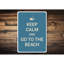 Plaque en aluminium «Keep Calm Beach»-58622332