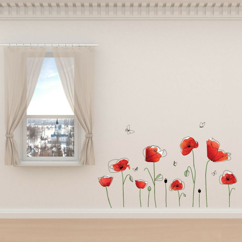 Plants & Flowers Non-Wall Damaging Wall Decal