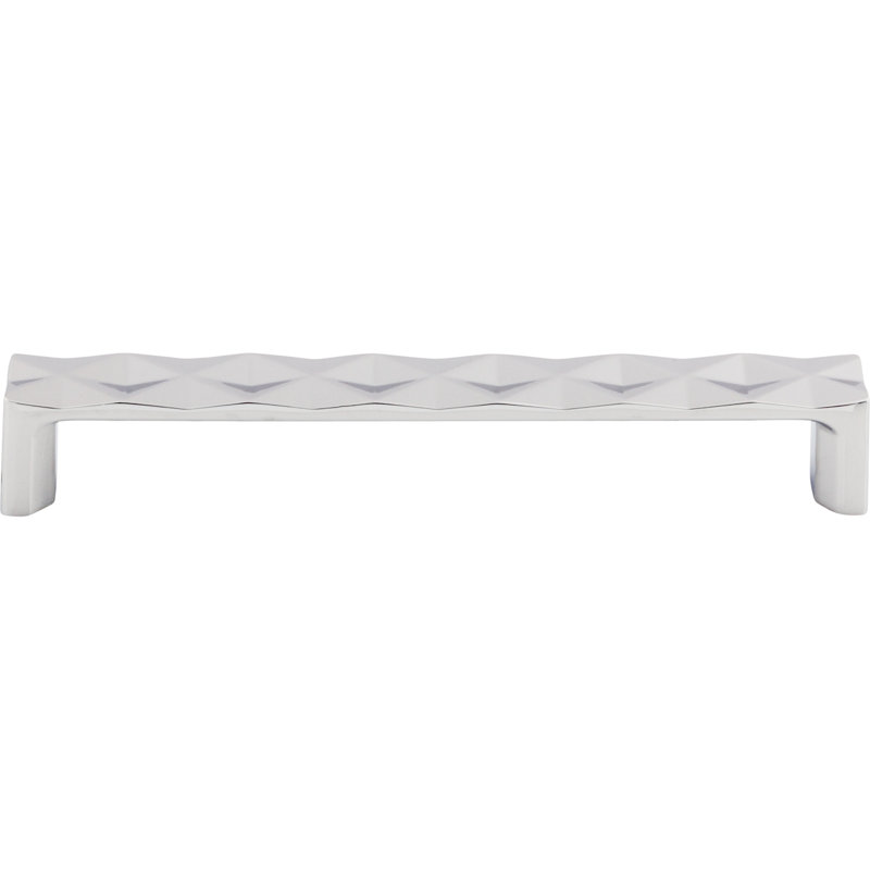 Quilted 3 3/4" Center to Center Bar pull, Polished Chrome, 6 5/16" Center to Center