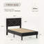 Grand lit plateforme tapissier sans sommier et support solide-1791612112